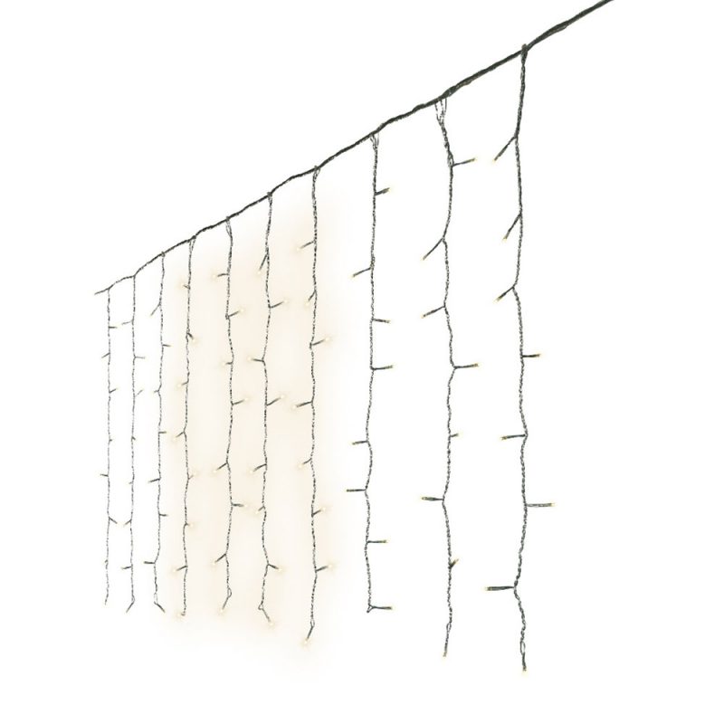 CORTINA DE LEDS PARA EXTERIOR BLANCO CALIDO 2,25x1,5m-240 LEDS