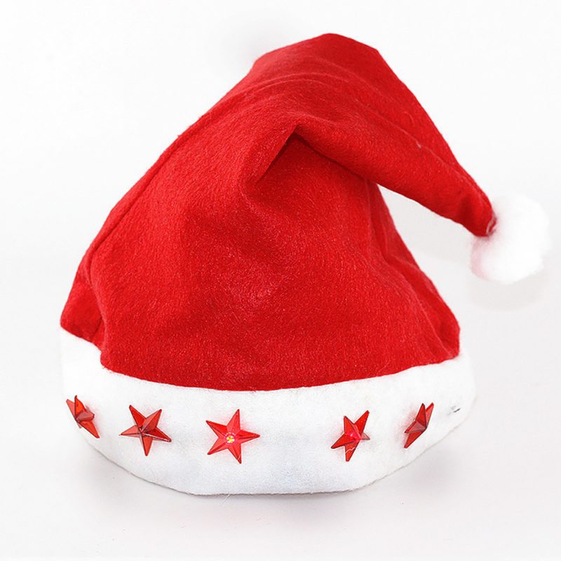 GORRO DE NAVIDAD CON LUCES LED 30 x 40 cm