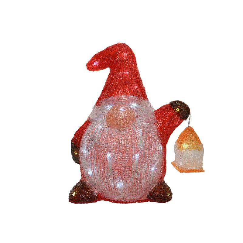 FIGURA GNOMO 40 LEDS ACRILICO EXTERIOR 25x17x29cm