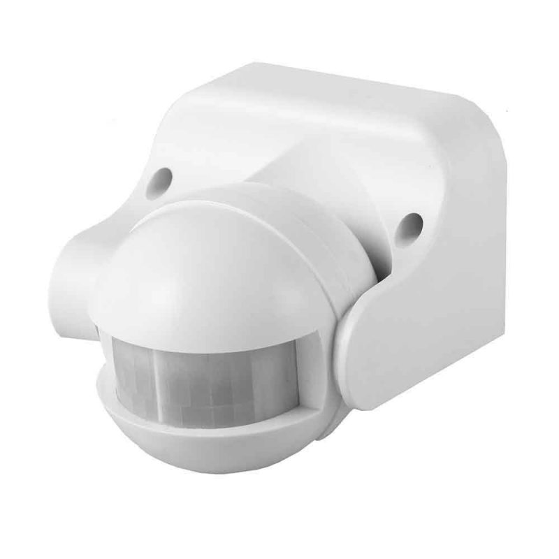 SENSOR DE MOVIMIENTO CON REGULADOR NOCHE/DIA ORIENTABLE 180° IP44 BLANCO
