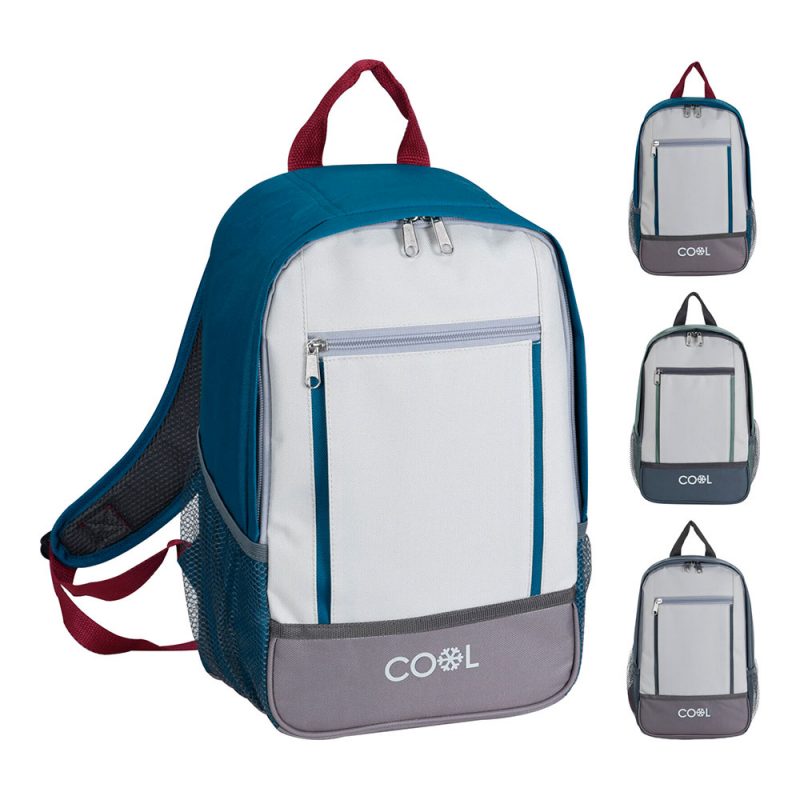 NEVERA TIPO MOCHILA ISOTERMICA CON 2 COMPARTIMENTOS 10 L 23 x 15 x 36 cm COLORES SURTIDOS