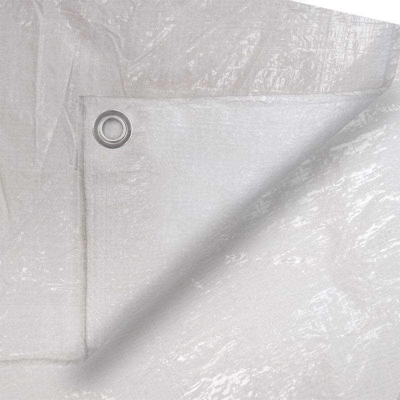 TOLDO POLIETILENO DE DOBLE CARA COLOR BLANCO, DENSIDAD 90 g / m², 5 x 8 m