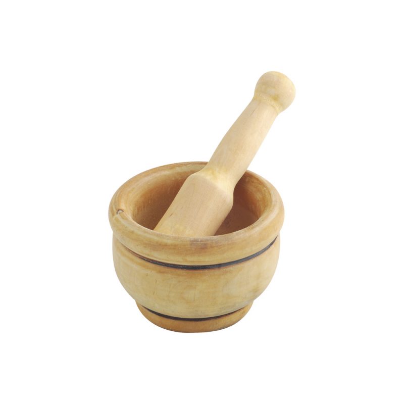 MORTERO DE MADERA CON MAZA Ø12 cm