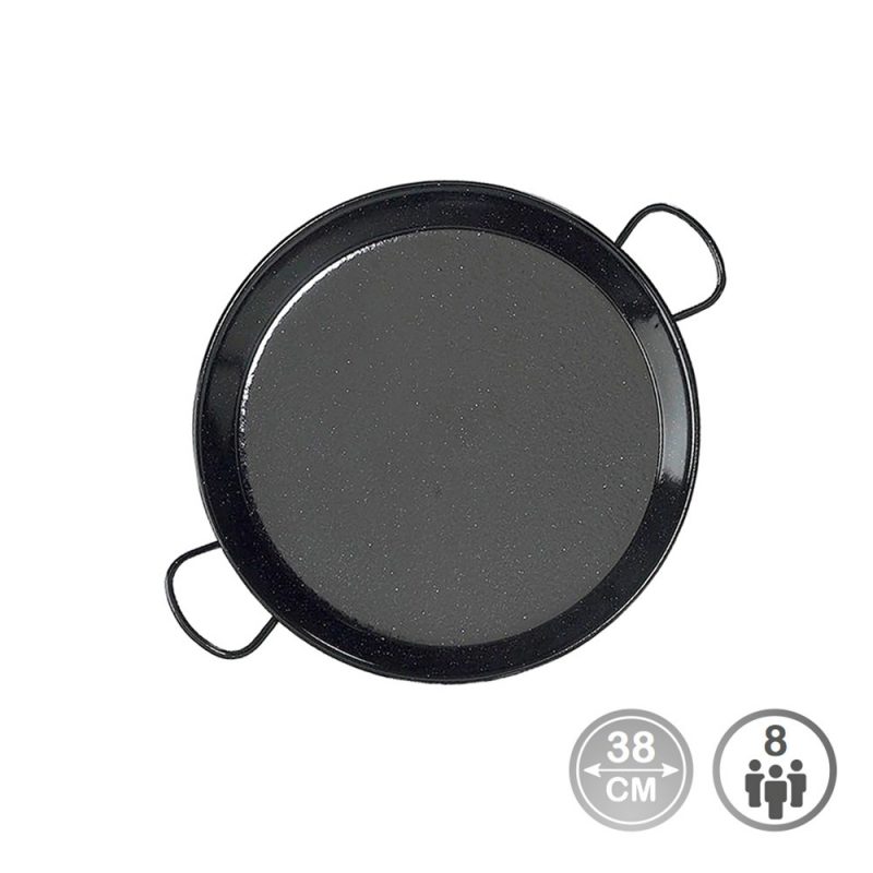 PAELLERA ESMALTADA PARA INDUCCION Y VITROCERAMICA Ø38 cm (8 PERSONAS)