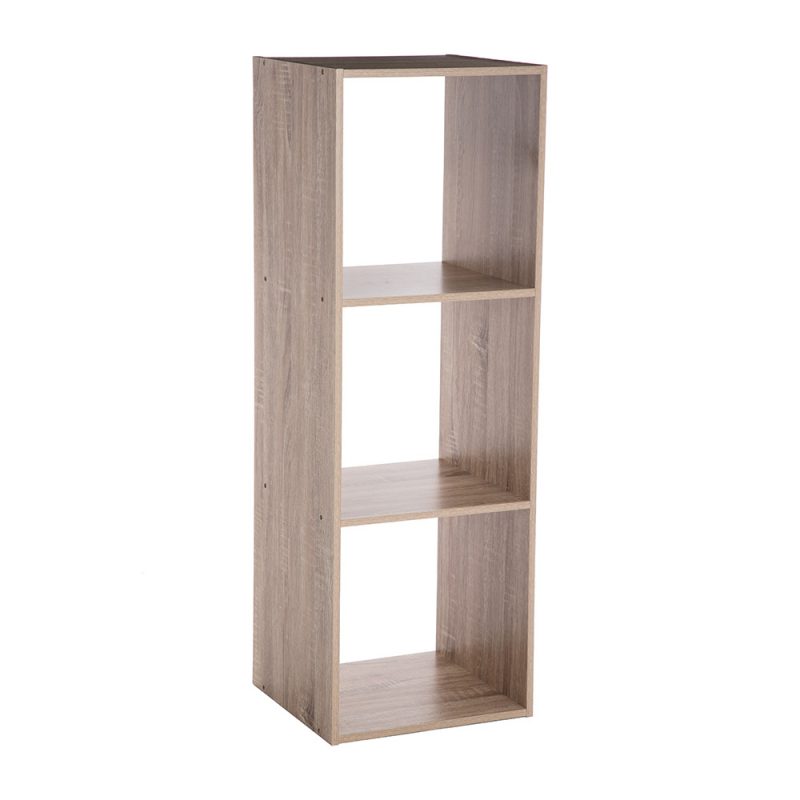 ESTANTERIA MADERA PARA 3 CAJAS ORGANIZADORAS 100,5 x 34,4 x 32 cm