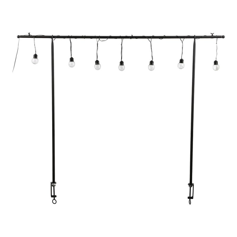 GUIRNALDA SOLAR CON SOPORTE PARA MESA CON 10 BOMBILLAS DE LED BLANCO CÁLIDO