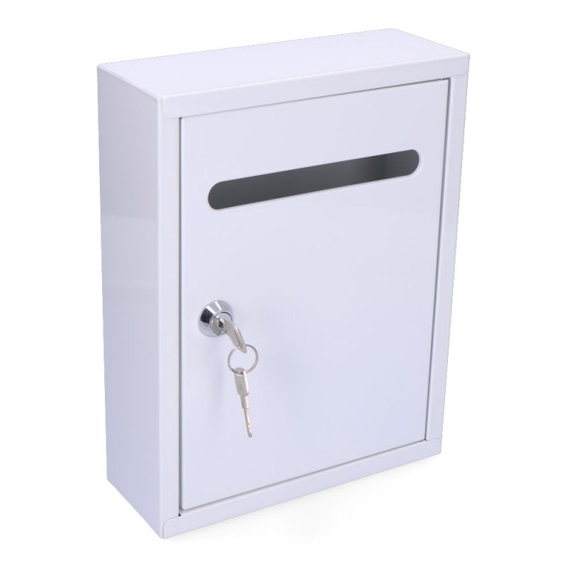 BUZON DE ACERO MODELO LINEAR BLANCO 260 x 200 x 75 mm