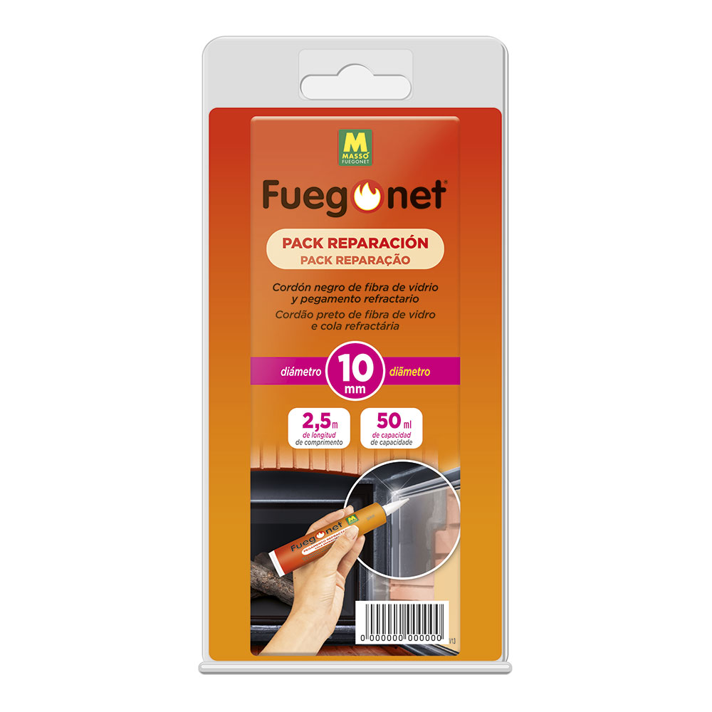 KIT REPARACIÓN: CORDÓN AISLANTE Ø10 mm x 2,5 m + ADHESIVO 50 ml