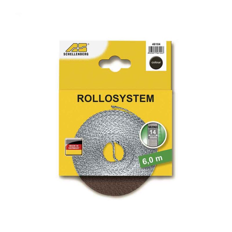 CINTA DE PERSIANA MARRÓN 14 mm x 6 m