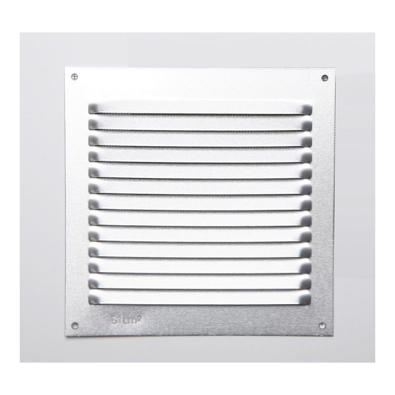 REJILLA S/BORDE DE ALUMINIO 0.6 NATURAL 150x150mm