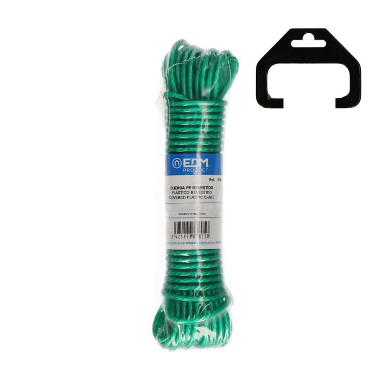 CUERDA PLÁSTICO VERDE REVESTIDO PVC TENDEDERO 25 m