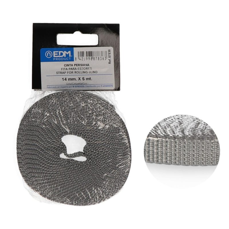CINTA PERSIANA GRIS 14 mm x 5 m