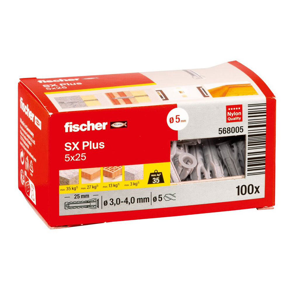 TACO SX PLUS Ø5 x 25 mm, CAJA 100 uds