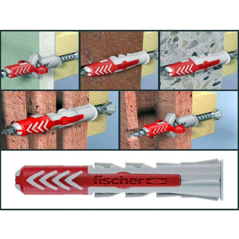 TACOS DUOPOWER S Ø8 x 40 mm +TORNILLOS Ø5 x 55 mm, CAJA 50 uds