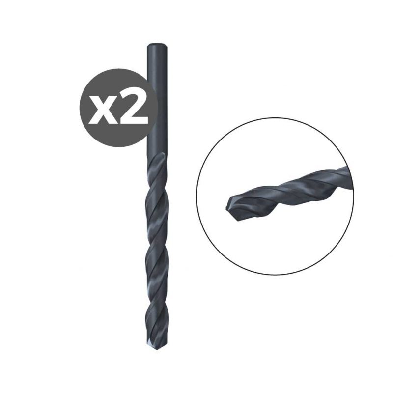 BROCA PARA METAL HSS-R DIN 338, 2 uds, Ø2,50 x 30/57 mm