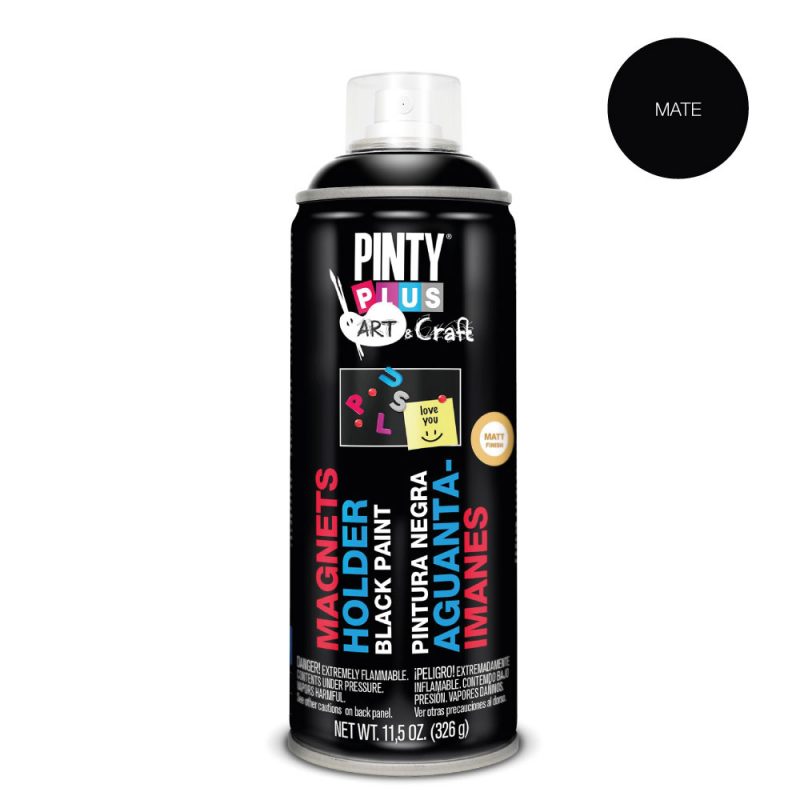 PINTURA EN SPRAY ART & CRAFT 520cc PINTURA AGUANTA-IMANES NEGRA PI104