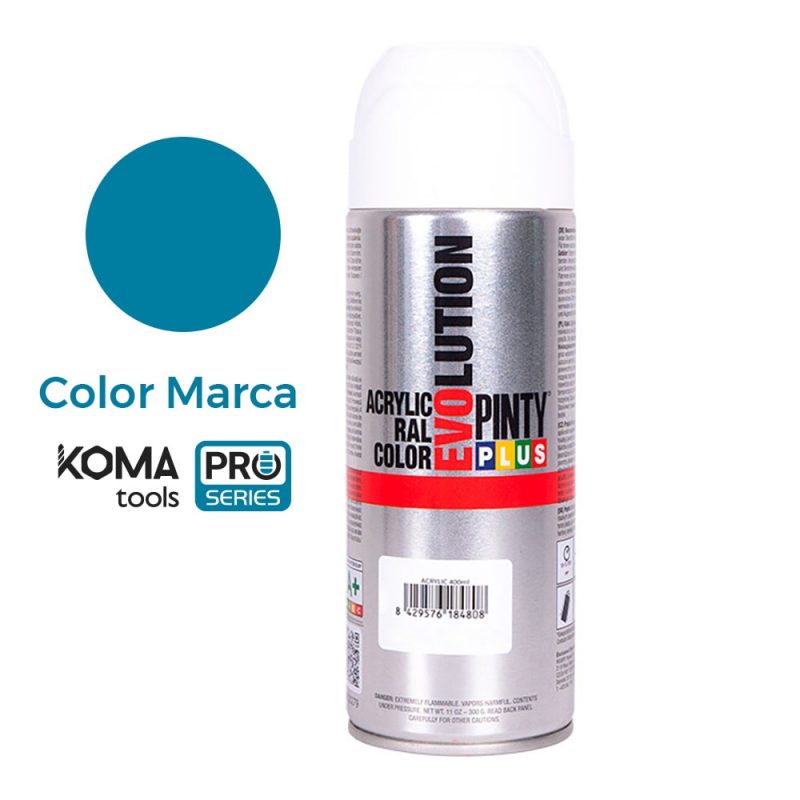PINTURA SPRAY RAL 230 50 40 AZUL COLOR CORPORATIVO KOMA TOOLS 400 ml