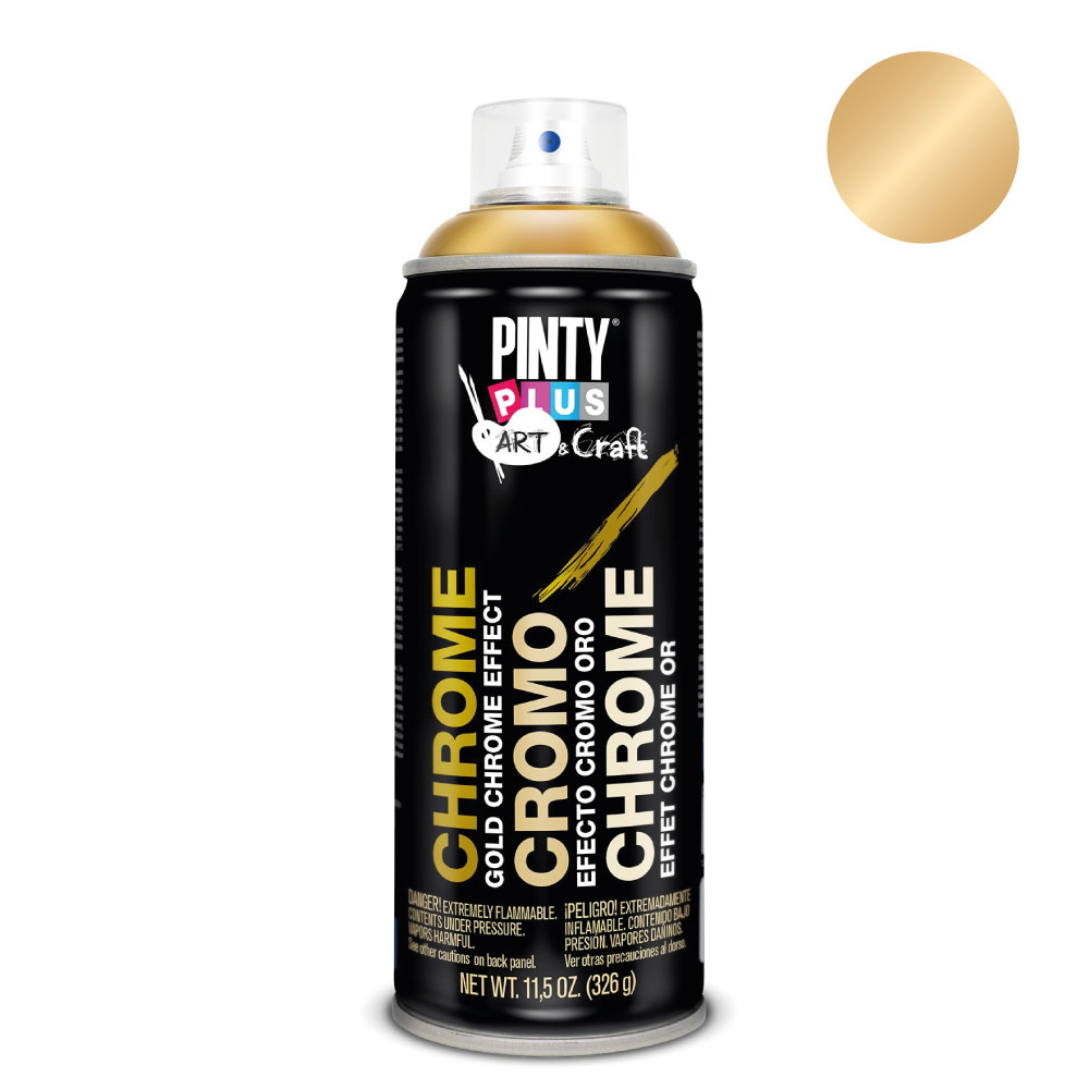 PINTURA EN SPRAY ART & CRAFT 520cc EFECTO CROMO ORO C151