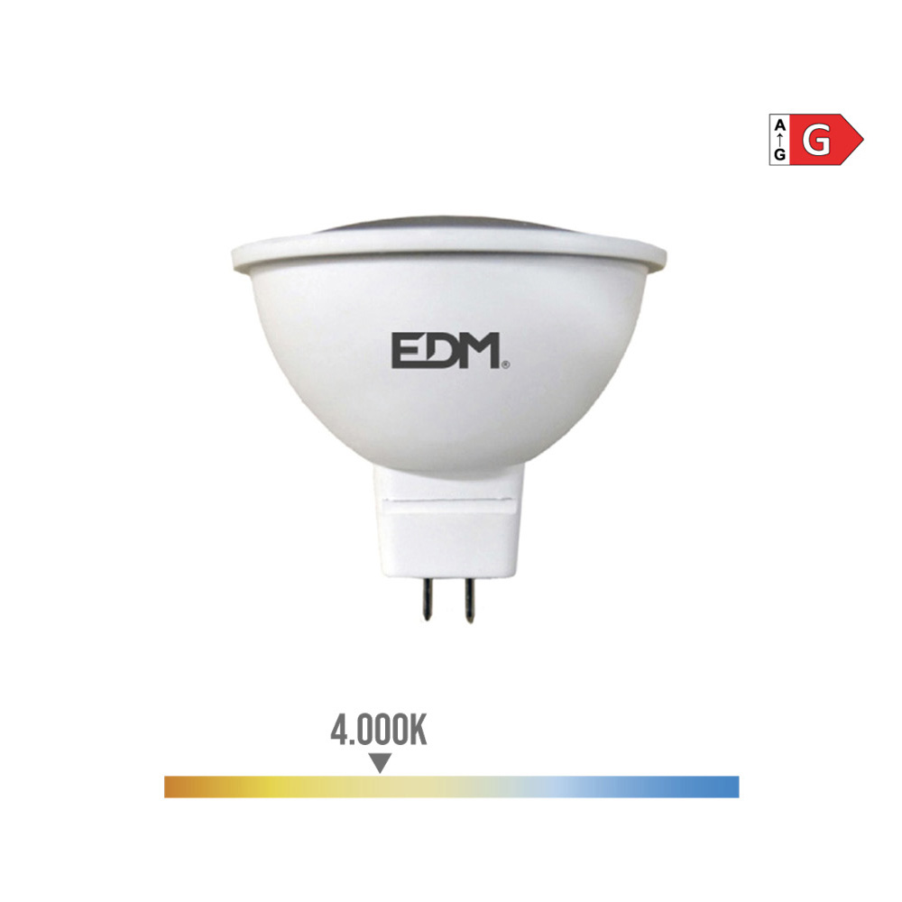 BOMBILLA DICROICA LED MR16 5 w 12 V 450 lm 4000 k LUZ DIA Ø5 x 5 cm