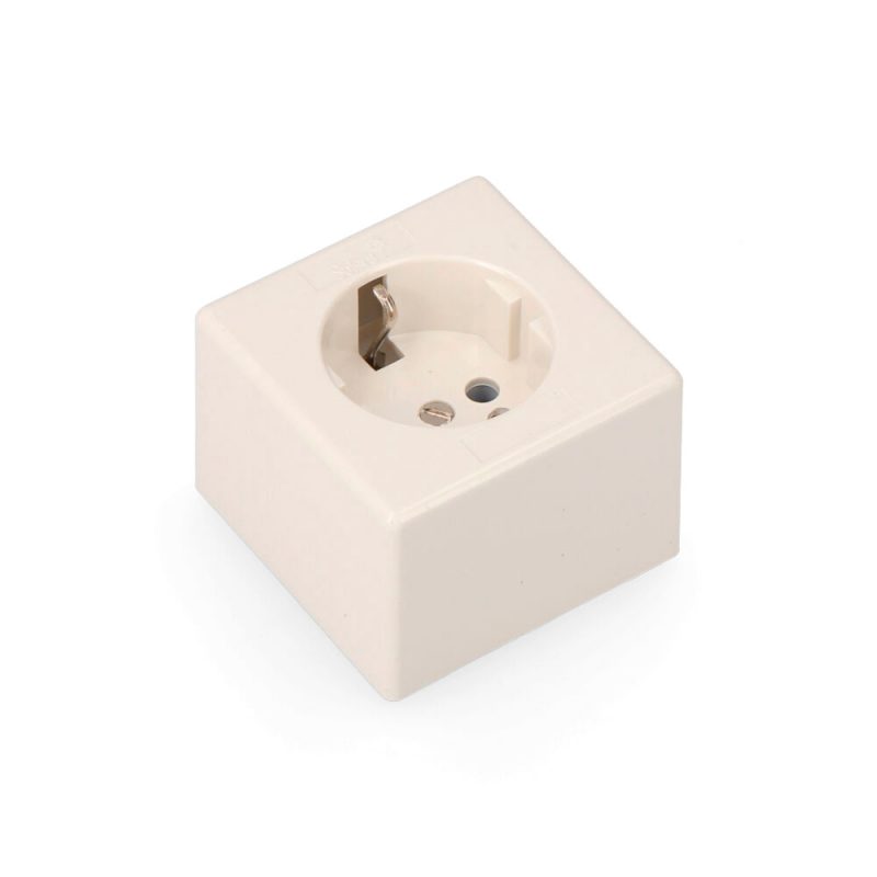 BASE DE SUPERFICIE T/TL TIPO F 4,8 mm 10/16 A  CUADRADA BLANCA, ENVASADA