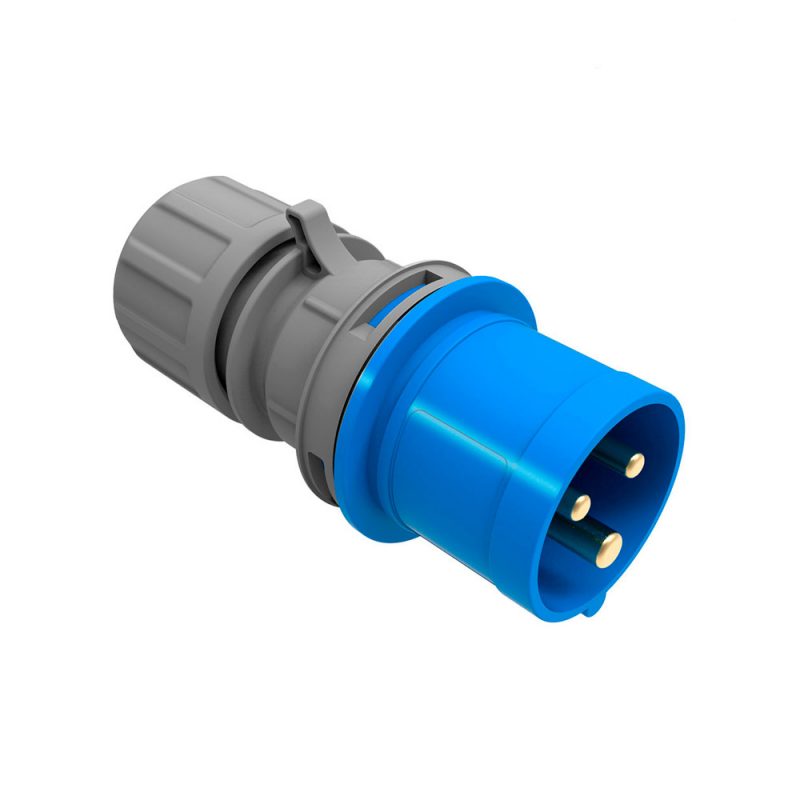 CLAVIJA CETAC 2P+T AZUL 16A 230V~ IP44 (ENVASADA)