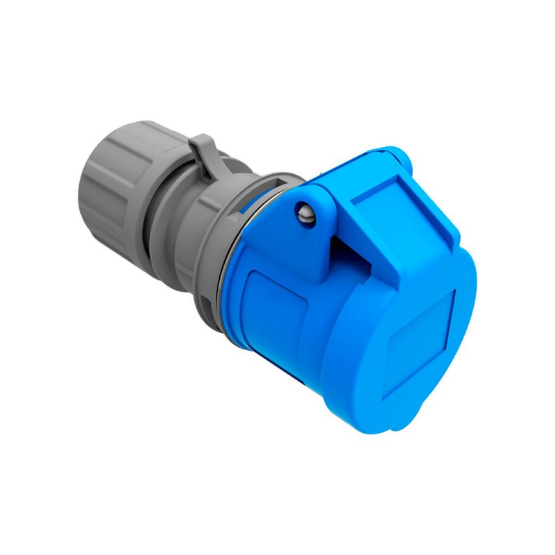 BASE AEREA CETAC 2P+T AZUL 16A 230V~ IP44 (ENVASADA)