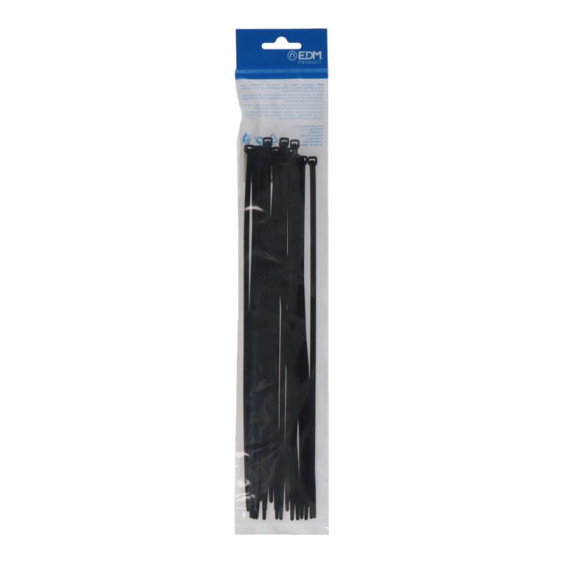 BRIDAS NEGRAS 4,8 x 300 mm NYLON ALTA CALIDAD (BOLSA 25 unid.)