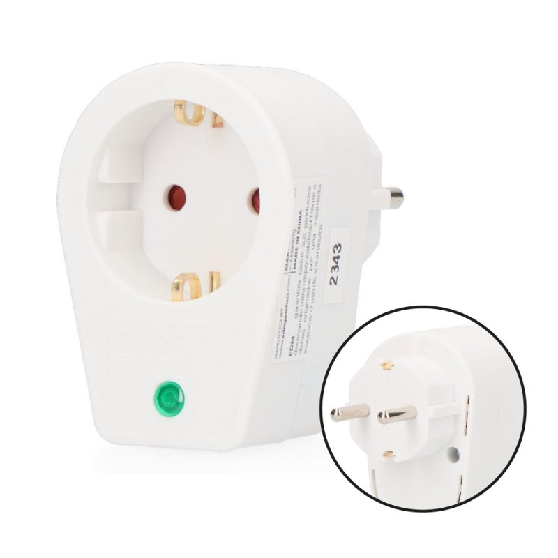 CLAVIJA CON PROTECCIÓN TÉRMICA PARA ENCHUFE TIPO F (RETRACTILADA) EDM