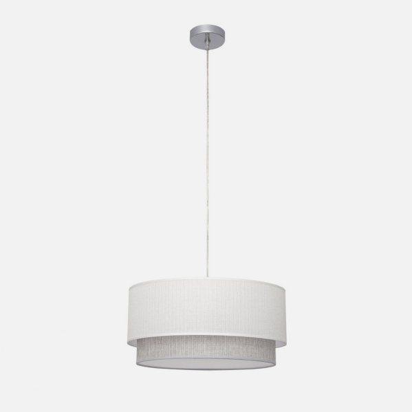 Colgante Kenya 3xe27 Blanco/gris Regx40x40 Cm - Imagen 2