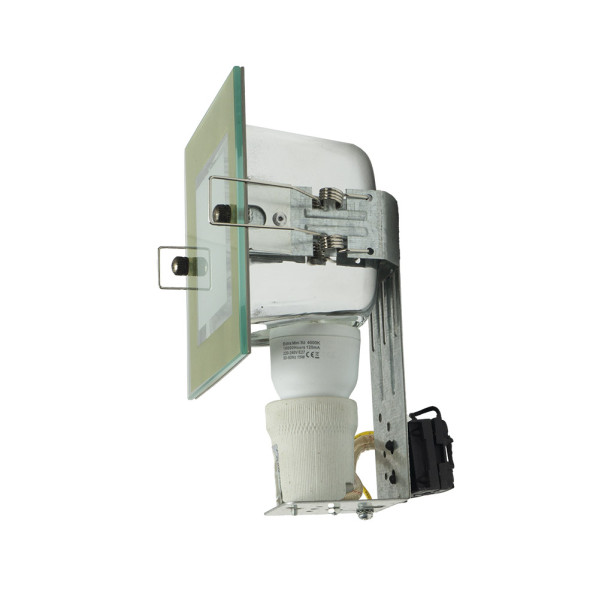 Downlight Empot. Cuad. Mini Down Cuero 1xe27 Bombilla Bajo Cons Incluida 11w 7,7x12x12cm Corte 10,8x10,8cm - Imagen 2