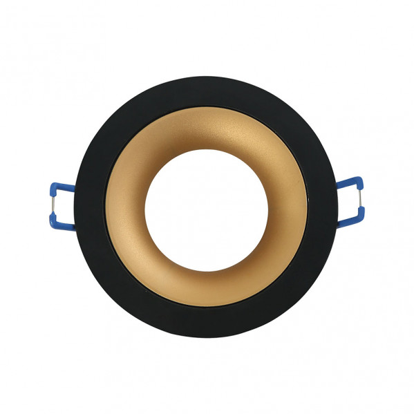 Empotrable Anou 1xgu10 Redondo Negro/oro 2x9,2x9,2 Cm 8 De Corte.C/portalampara - Imagen 2