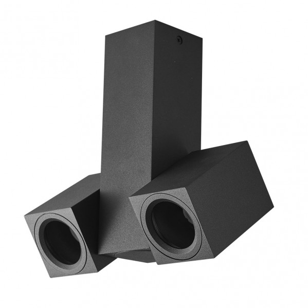 Foco Nerja 2xgu10 Negro 21x19x6 Orientable 360º - Imagen 2